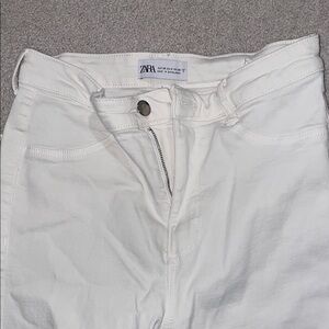 Zara Women's High Rise White Jeans